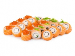 Суши, роллы и ассорти-наборы от ресторана доставки «Рыбин Гуд» со скидкой 50%